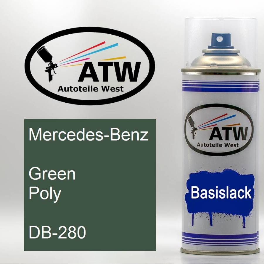 Mercedes-Benz, Green Poly, DB-280: 400ml Sprühdose, von ATW Autoteile West.